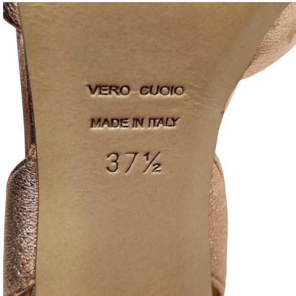 Giuliano Galiano NWOT!! Naomi Slingback Rose Gold Stillettos Sz 6.5 - Picture 10 of 10